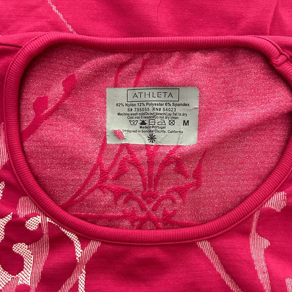 Athleta pink print compression top - Picture 3 of 3